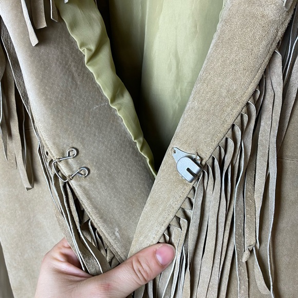 RARE WILSONS LEATHER FRINGE COAT sz 1X - Picture 5 of 8